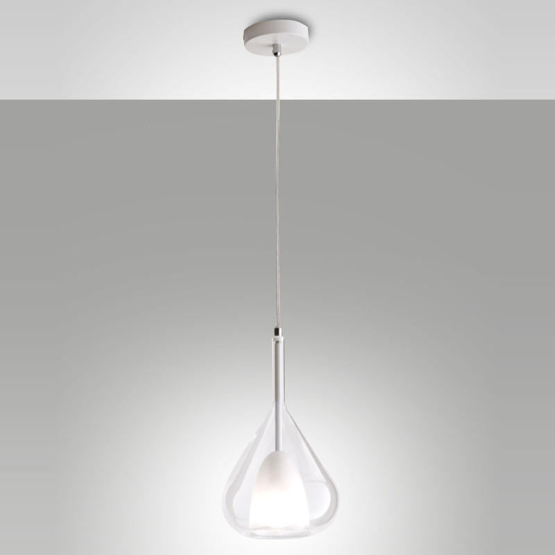 Fabas Lila lampadario a sospensione trasparente 1 luce E27