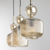 Lampadario Sophia Cognac 3 luci E14 nero e cognac TK Lighting