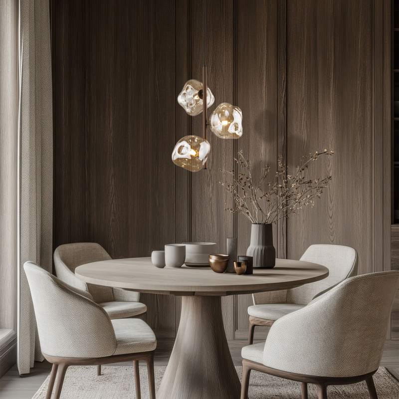 Lampadario Lava Brown 3 luci marrone G9 TK Lighting