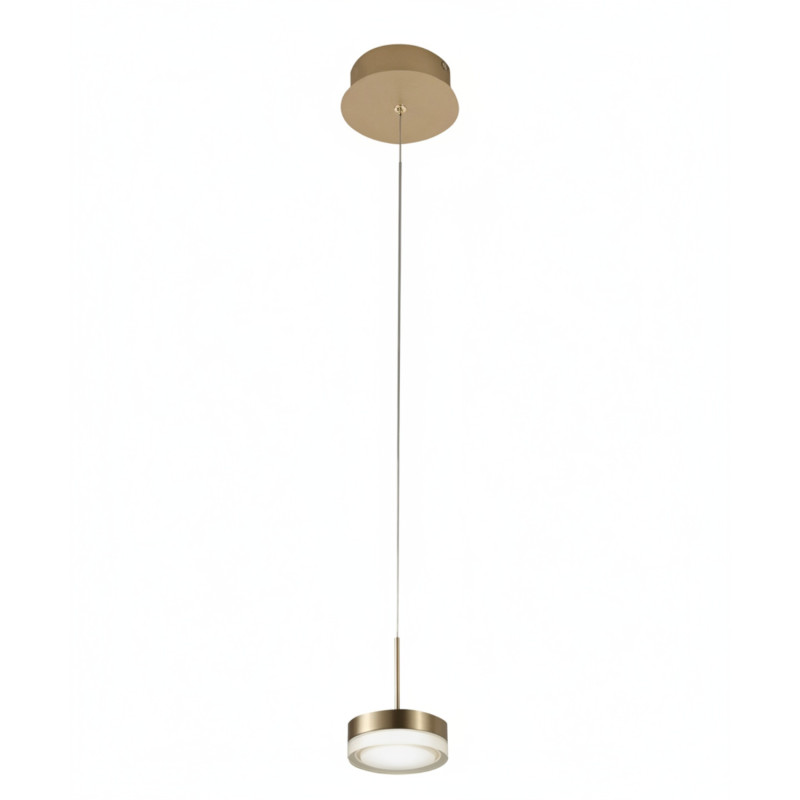 Lampadario Dunk 1 luce ottone satinato Fabas