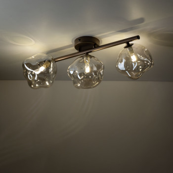 Plafoniera Lava Brown 3 luci G9 marrone TK Lighting