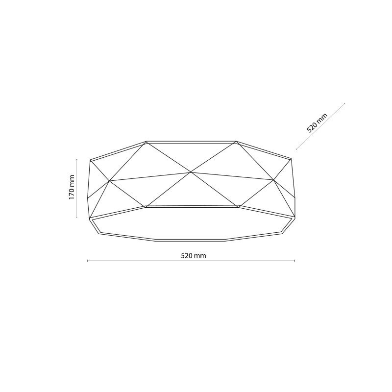 Plafoniera Kantoor 4 luci bianca nera E27 TK Lighting