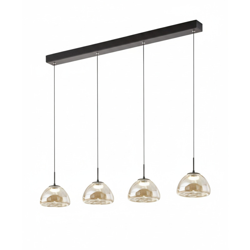 Lampadario Lucille LED 28 W color cognac Fabas