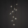 Nilos sospensione 10 luci nero oro G9 TK Lighting