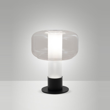 Fabas Flick lampada da tavolo trasparente con luce E14