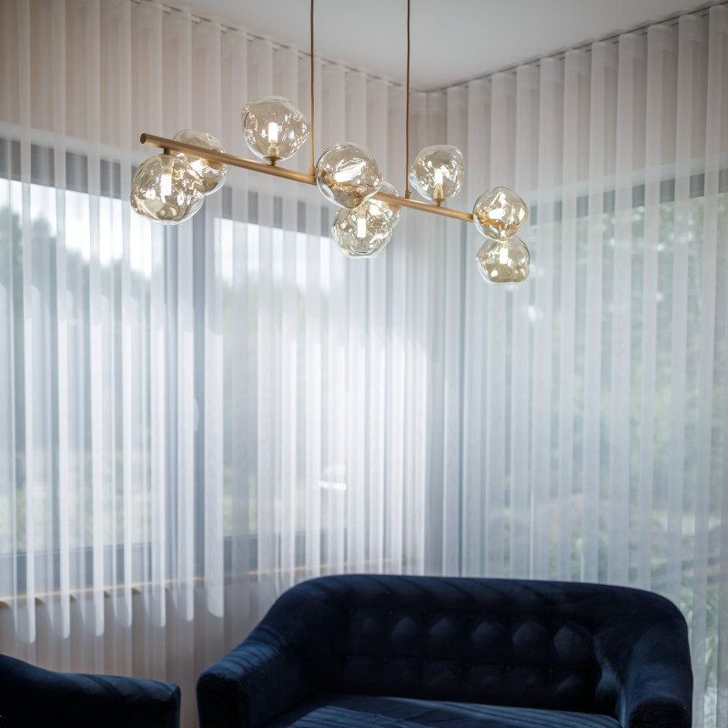 Lampadario Lava Sabia 9 luci G9 sabbia TK Lighting