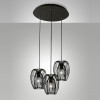 Lampadario a sospensione Camp nero 3 luci E27 Fabas
