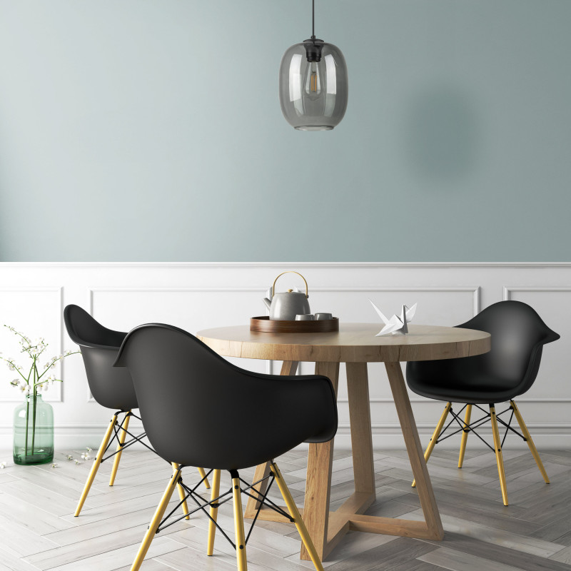 Lampadario Elio Graphite 1 luce nero TK Lighting
