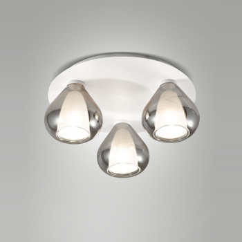 Plafoniera a soffitto Fabas Lila fumé 3 luci E14