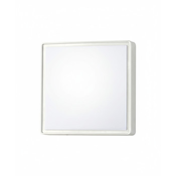 Plafoniera quadrata Oban bianca IP65 E27 Fabas