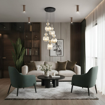 Lampadario Sophia 5 luci cognac E14 TK Lighting