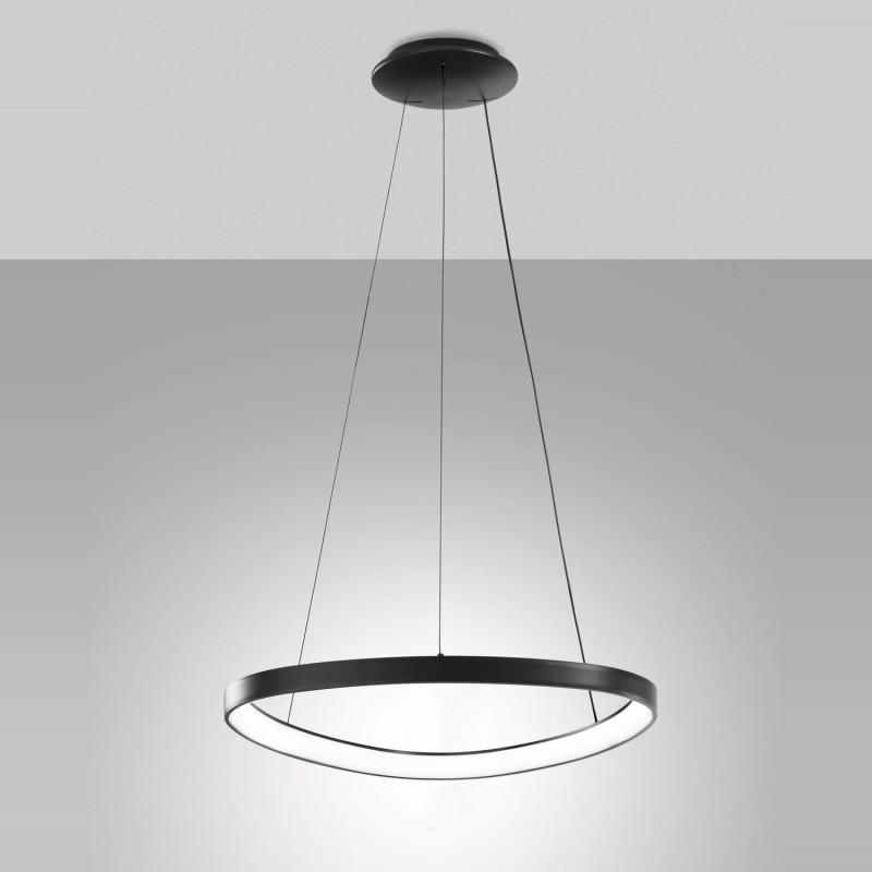 Lampadario Quirk LED nero 56 W 1 luce Fabas