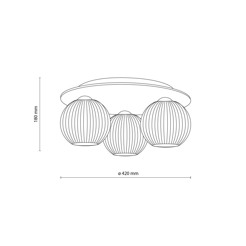 Plafoniera Virlo bianca 3 luci E14 stile classico TK Lighting