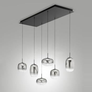 Lampadario a sospensione Brio LED 42 W grigio Fabas