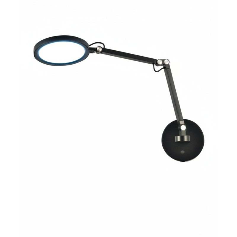Applique Regina nera LED orientabile Fabas