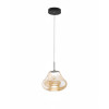 Sospensione Deva ambra LED 1 luce moderna Fabas