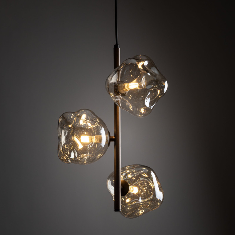 Lampadario Lava Brown 3 luci marrone G9 TK Lighting