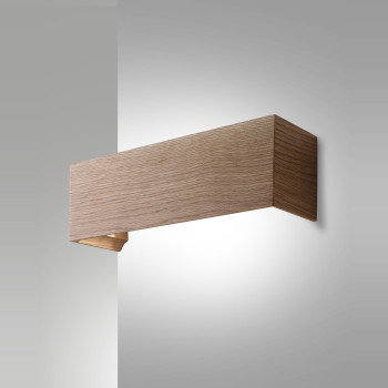 Applique Badia LED integrato 1 luce quercia 16 W Fabas