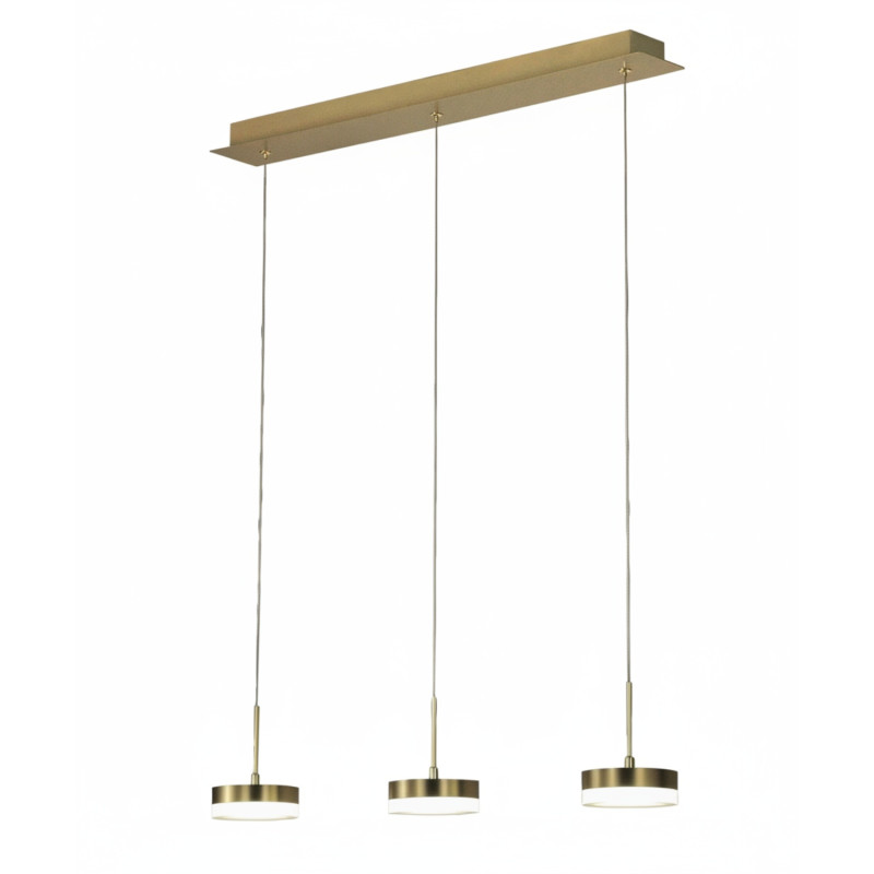 Lampadario sospensione Dunk LED 24W ottone satinato Fabas