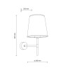 Applique Elizabeth sabbia 1 luce E27 TK Lighting