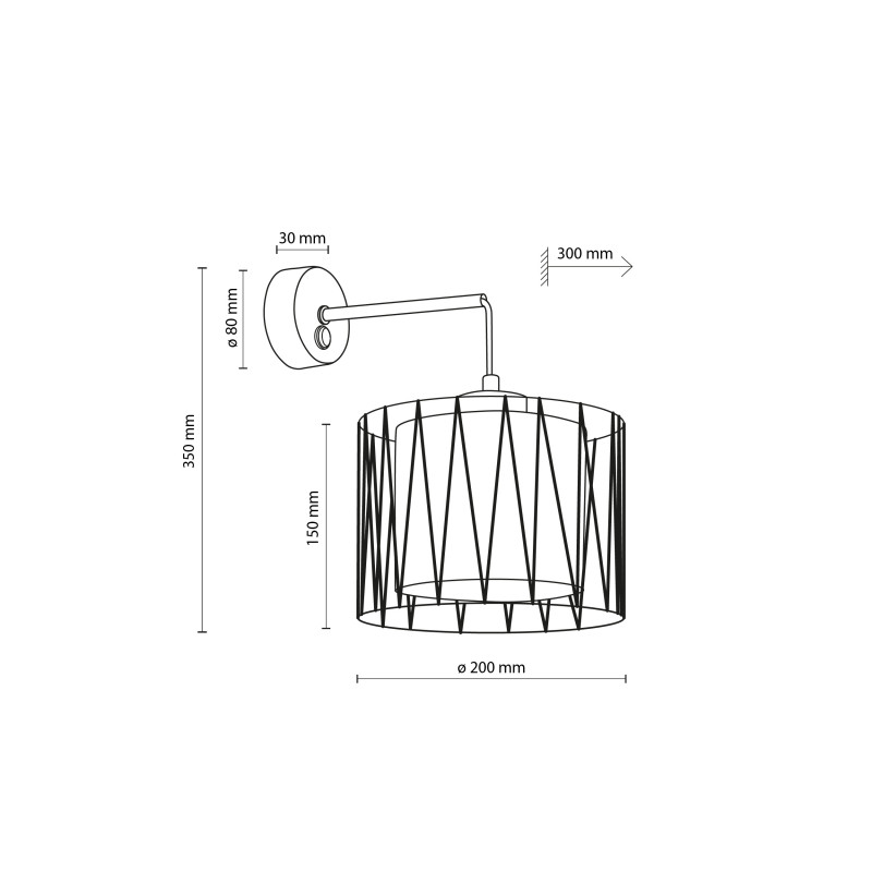 Applique Harmony sabbia 1 luce E27 TK Lighting
