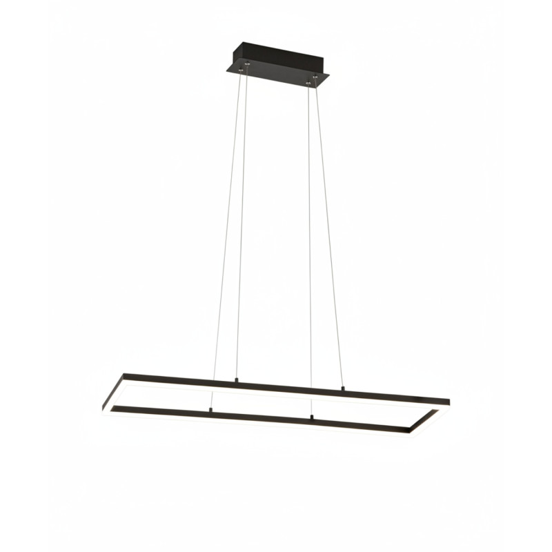 Lampadario Bard LED 1 luce nero 52W Fabas
