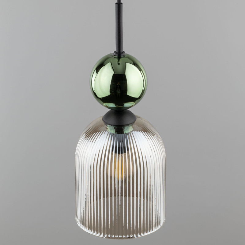 Lampadario Sophia 1 luce verde cognac E14 TK Lighting