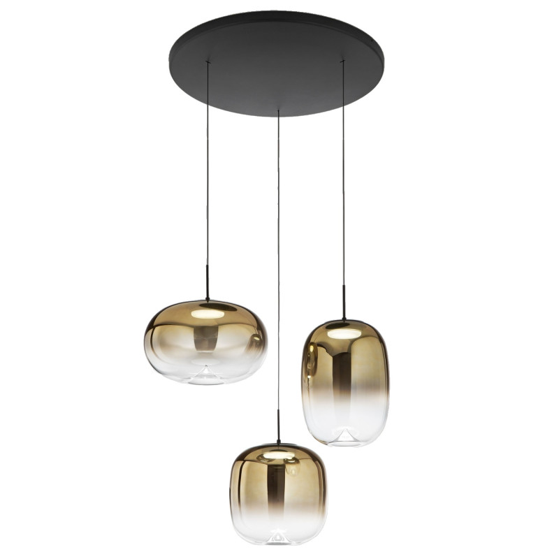 Fabas Brio lampadario LED 42W oro sfumato