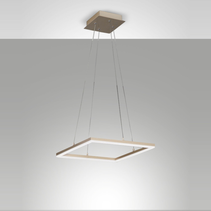 Lampadario Bard 1 luce LED oro opaco Fabas