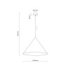Lampadario Cono Xl New marrone E27 TK Lighting