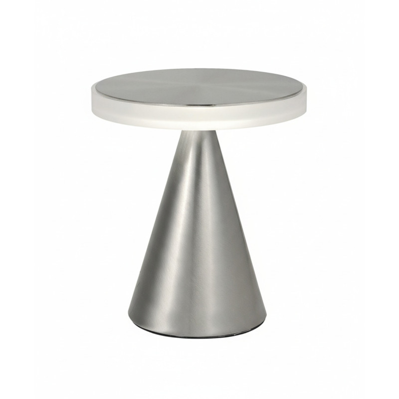 Lampada da tavolo LED Neutra 1 luce Fabas nichel satinato