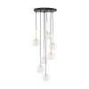 Lampadario Nilos Black Gold 7 luci G9 nero oro TK Lighting