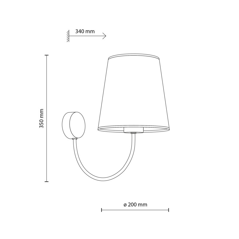 Applique Candi Sabia beige E27 1 luce TK Lighting