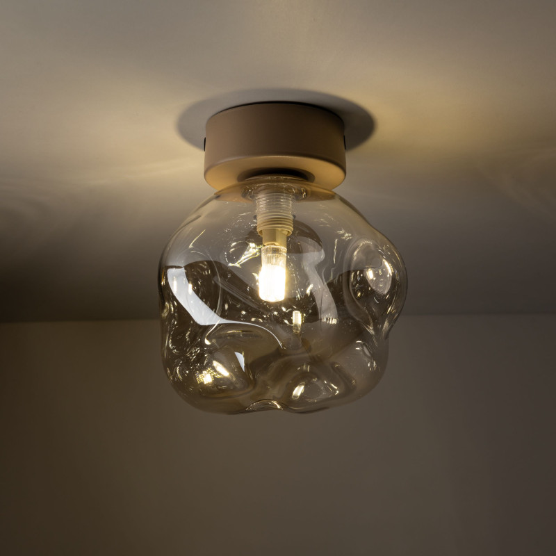 Applique Lava sabbia 1 luce in vetro cognac TK Lighting