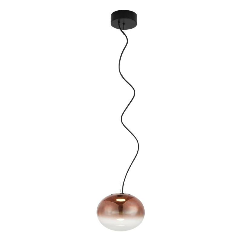 Sospensione Ovalia 1 luce LED ametista Fabas