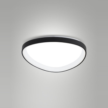 Plafoniera Quirk nera LED integrato 56W Fabas