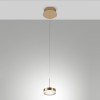 Lampadario Dunk 1 luce ottone satinato Fabas