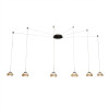 Lampadario a sospensione Arabella ambra LED Fabas