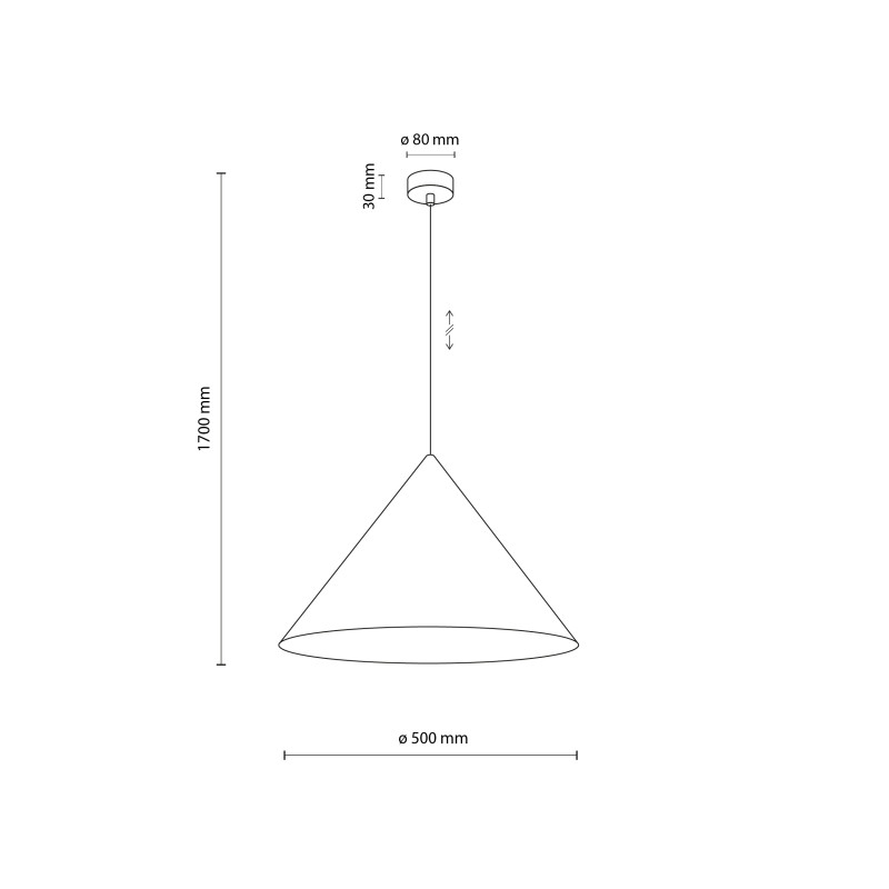 Lampadario sospensione 1 luce Cono Xl Brick mattone TK Lighting