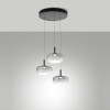 Lampadario LED Devero 3 luci grigio Fabas