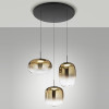 Fabas Brio lampadario LED 42W oro sfumato