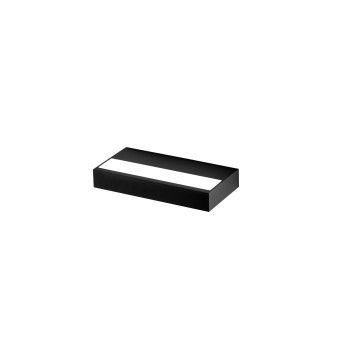 Applique LED 1 luce Snap nera minimalista Fabas