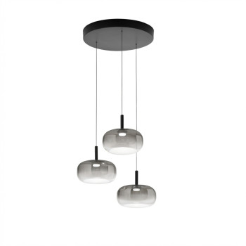 Lampadario LED Devero 3 luci grigio Fabas