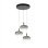 Lampadario LED Devero 3 luci grigio Fabas