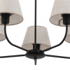 Lampadario Chicago Linen 5 luci nero E27 TK Lighting