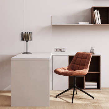Lampada da tavolo Harmony Nature nera E27 1 luce TK Lighting