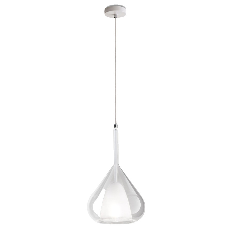 Sospensione Lila 1 luce trasparente E27 Fabas