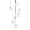 Lampadario Nilos Black Gold 7 luci G9 nero oro TK Lighting