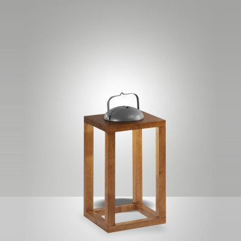 Lampada da tavolo Blend LED IP54 noce Fabas
