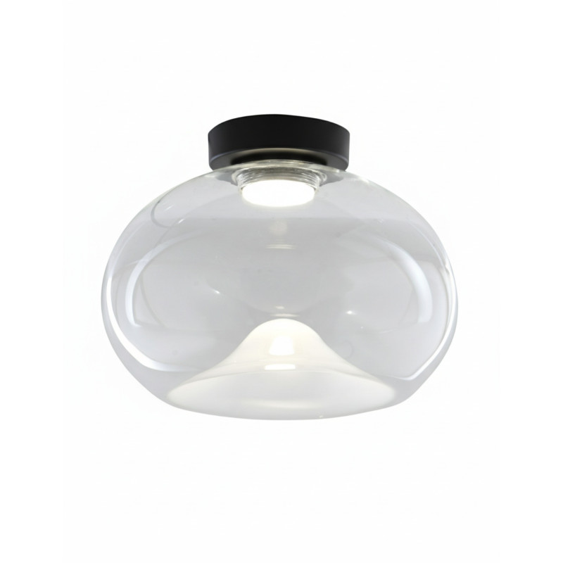 Plafoniera Brena LED integrato 1 luce trasparente 19W Fabas